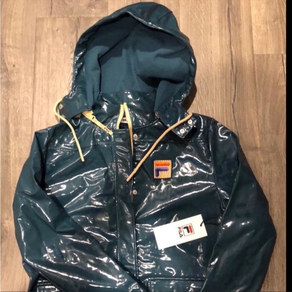 Rare Filla X UO Exclusive Rubber Rain Jacket - Picture 6 of 6
